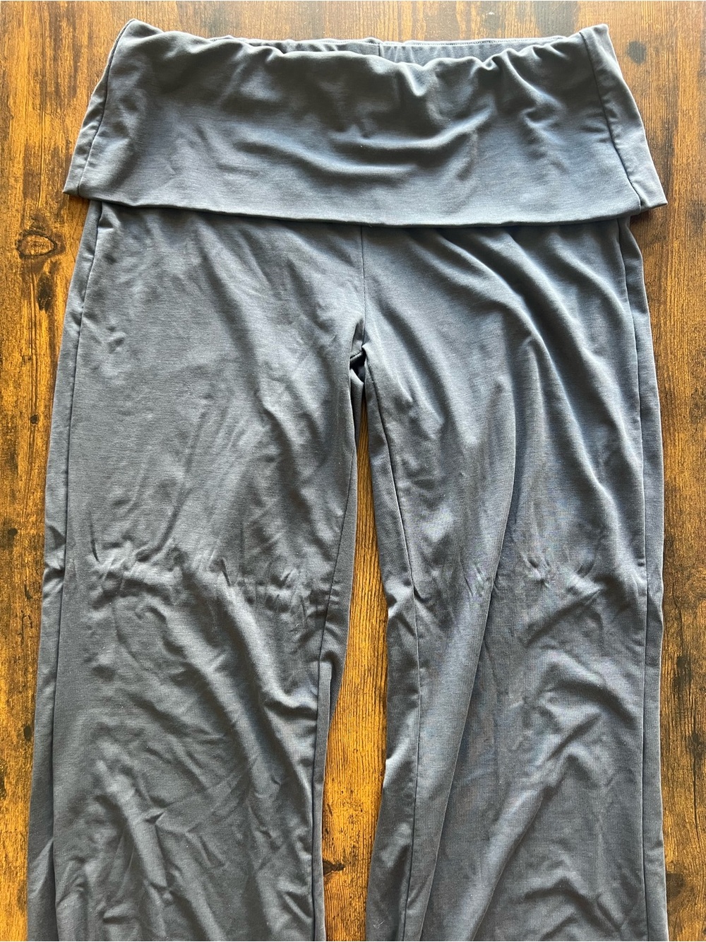 Cider Fold-Over Waist Flare Pants - Charcoal Gray